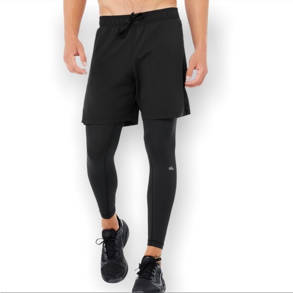 ALO Yoga Other - Alo Men’s Stability 2-In-1 Pants Shorts Leggings Athletic Black XL